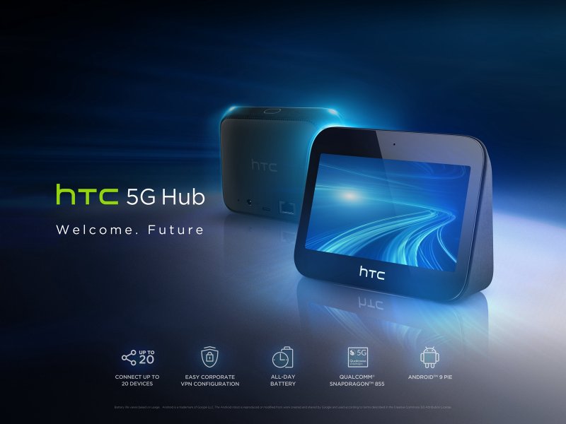 HTC首款革命性5G MOBILE SMART HUB嶄新亮相 Q2開賣。（廠商提供）