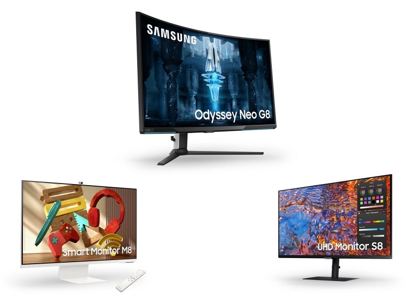 三星電子2022顯示器齊全陣容現身 奧德賽Odyssey電競螢幕、智慧聯網螢幕、高解析度螢幕陣容生力軍報到。（三星提供）