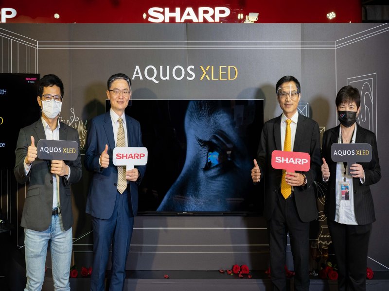 台灣夏普暨日本市場海外首發SHARP AQUOS XLED。（夏普提供）