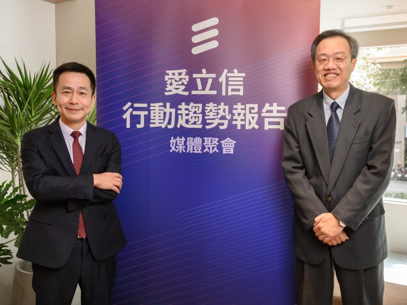 愛立信台灣總經理周大企(左)與技術長姚旦(右)。（廠商提供）