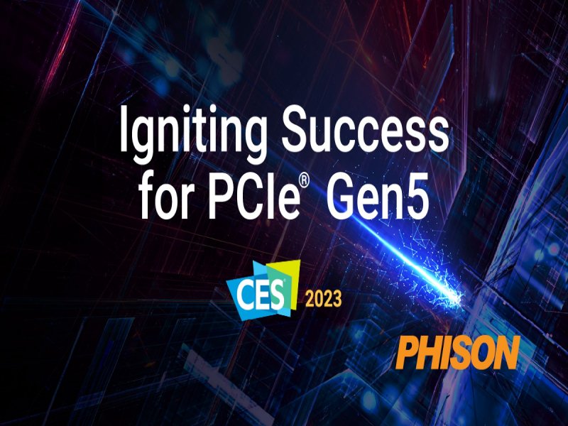 《CES 2023》群聯大秀PCIe 5.0高速傳輸解決方案。（廠商提供）