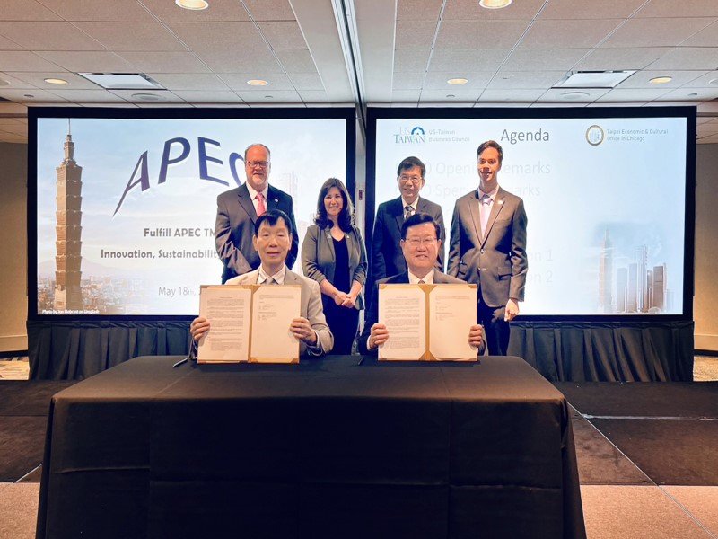 車王電子集團與美國OPTIMAL 集團簽訂投資及合作框架協議書。（廠商提供）