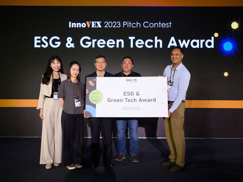 TSGC太陽能光電板回收解決技術方案PV Circulator獲InnoVEX 2023 ESG & Green Tech Award。（廠商提供）
