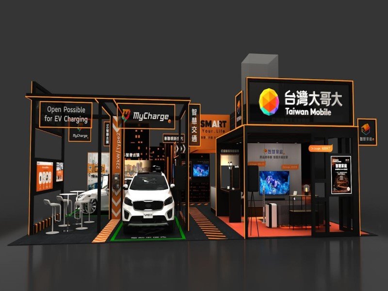 台灣大聚焦綠能共享移動應用 展出智慧交通、車聯網、智慧家庭、5G智慧古蹟四大領域。（台灣大提供）