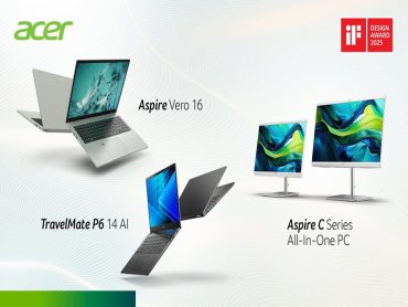 宏碁 TravelMate 和 Aspire電腦榮獲 2025 年 iF 設計獎