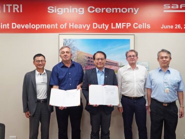 工研院攜手法國Saft合作磷酸錳鐵鋰電池技術 深度整合材料與電池技術
