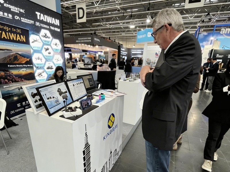 晶瑞光參展德國XPONENTIAL Europe大秀無人機影像鏈 無人機高階鏡頭模組獲烏克蘭國防無人機產業公司驗證通過。（晶瑞光提供）