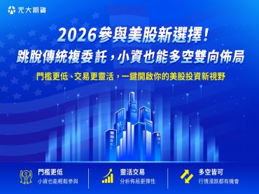 跳脫傳統複委託！元大槓桿交易商推美股交易新選擇